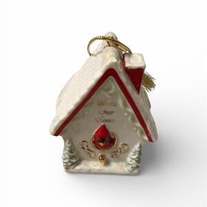 Lenox "Bless Our Home" 2015 annual birdhouse ornament.